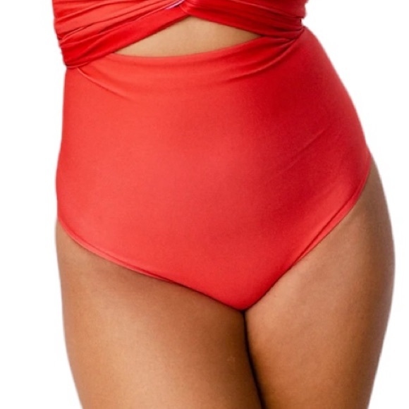 NWT Baiia Cosmopolitan Reversible Bikini Bottom Pink and Coral Red AU 26 US 22 - Picture 2 of 10